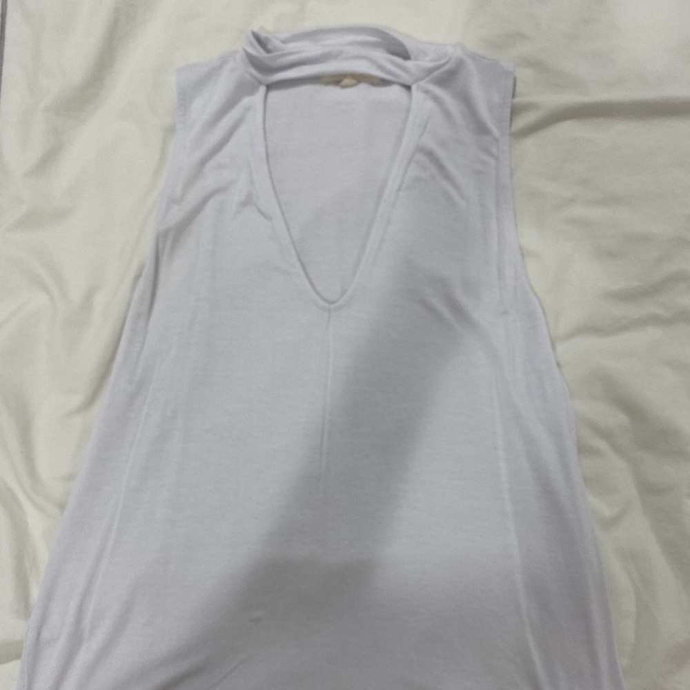White cutout tank